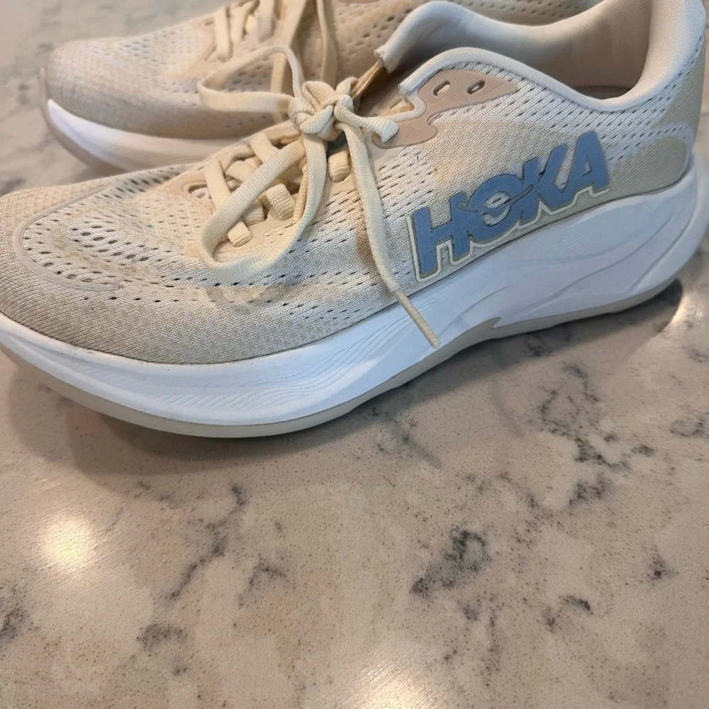 Hoka One One Rincon 4 Women’s Alabaster Oak Light Running Sneakers - Size 6.5B - Picture 7 of 8